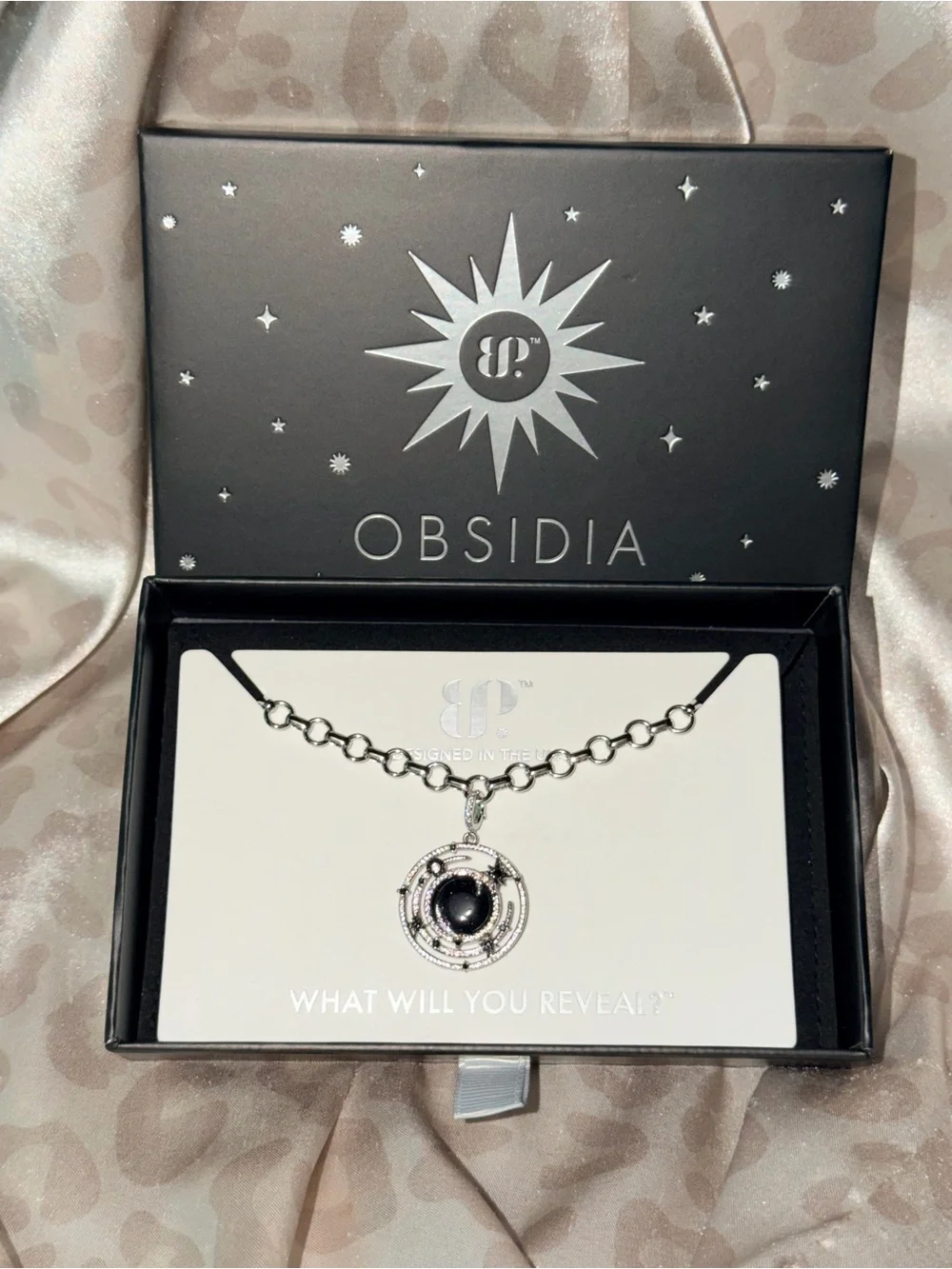 BOMB PARTY | “Midnight Galaxy Glam” Necklace (Short) - Obsidia